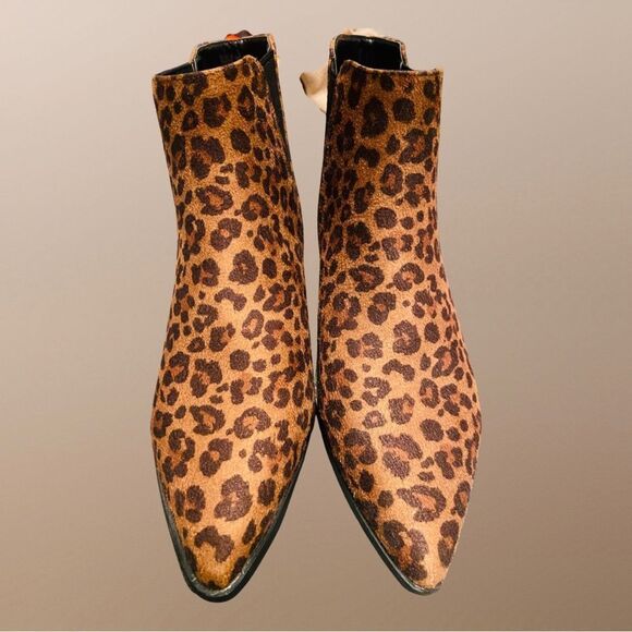 A.N.A a new approach. Block heel bootie cheetah/leopard print. Size: 6 - Picture 4 of 7